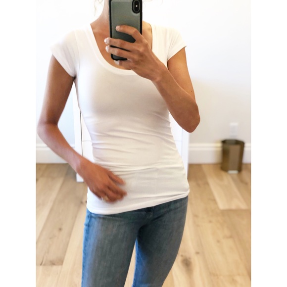 KNOXVILLE Seamless Cap Sleeve White T Shirt - Picture 3 of 8